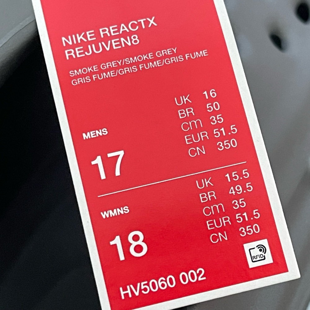 Size 17 - Nike ReactX Rejuven8 Smoke Grey HV5060-002 Men’s Brand New FAST SHIP - Picture 8 of 9